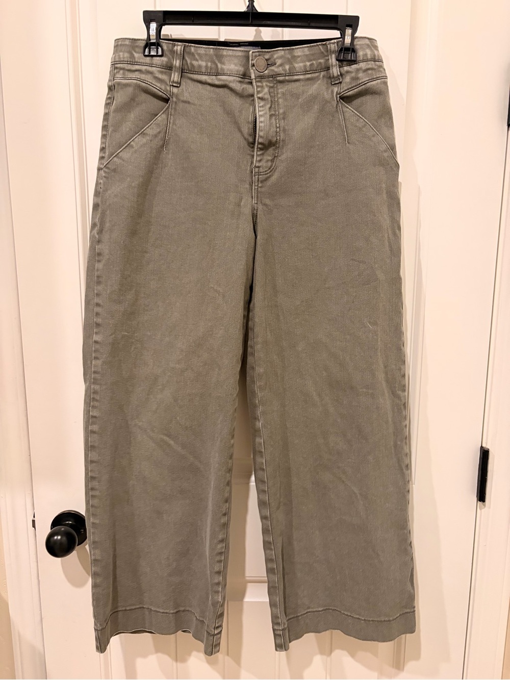 Wit & Wisdom Olive Wide-Leg High-Rise Jeans